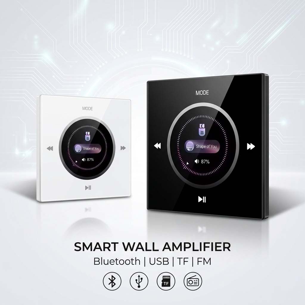 Audio Music For Background - Bluetooth Wall Mounted Audio Amplifier Smart