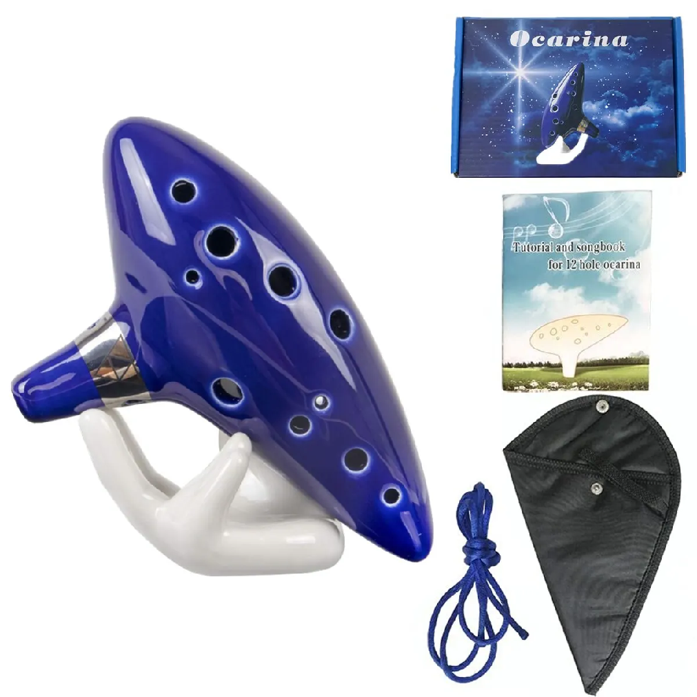 Ocarina,12 Tones Alto C Cerami - Ocarina Ceramic ulasan dan harga