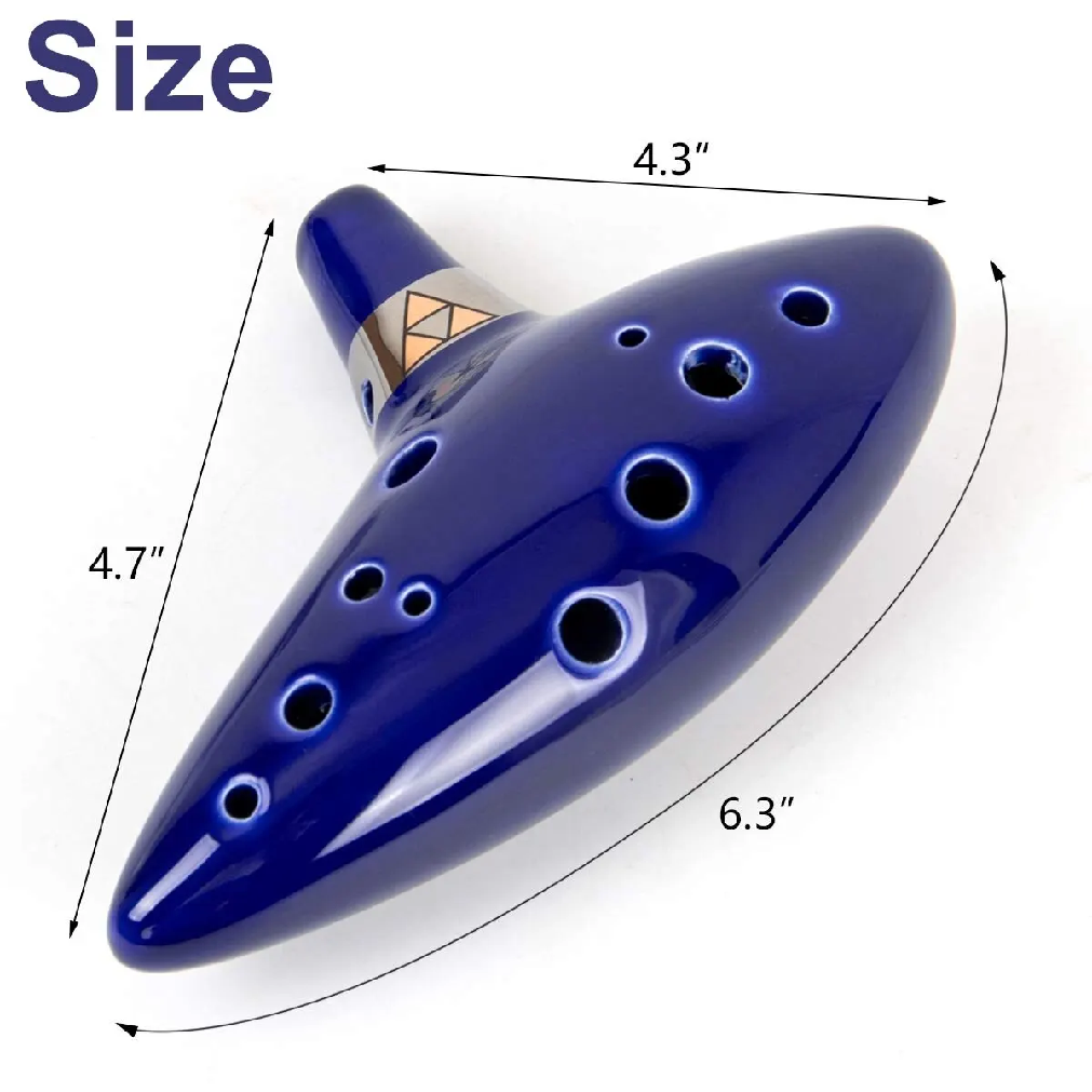 Ocarina,12 Tones Alto C Cerami - Ocarina Ceramic ulasan dan harga