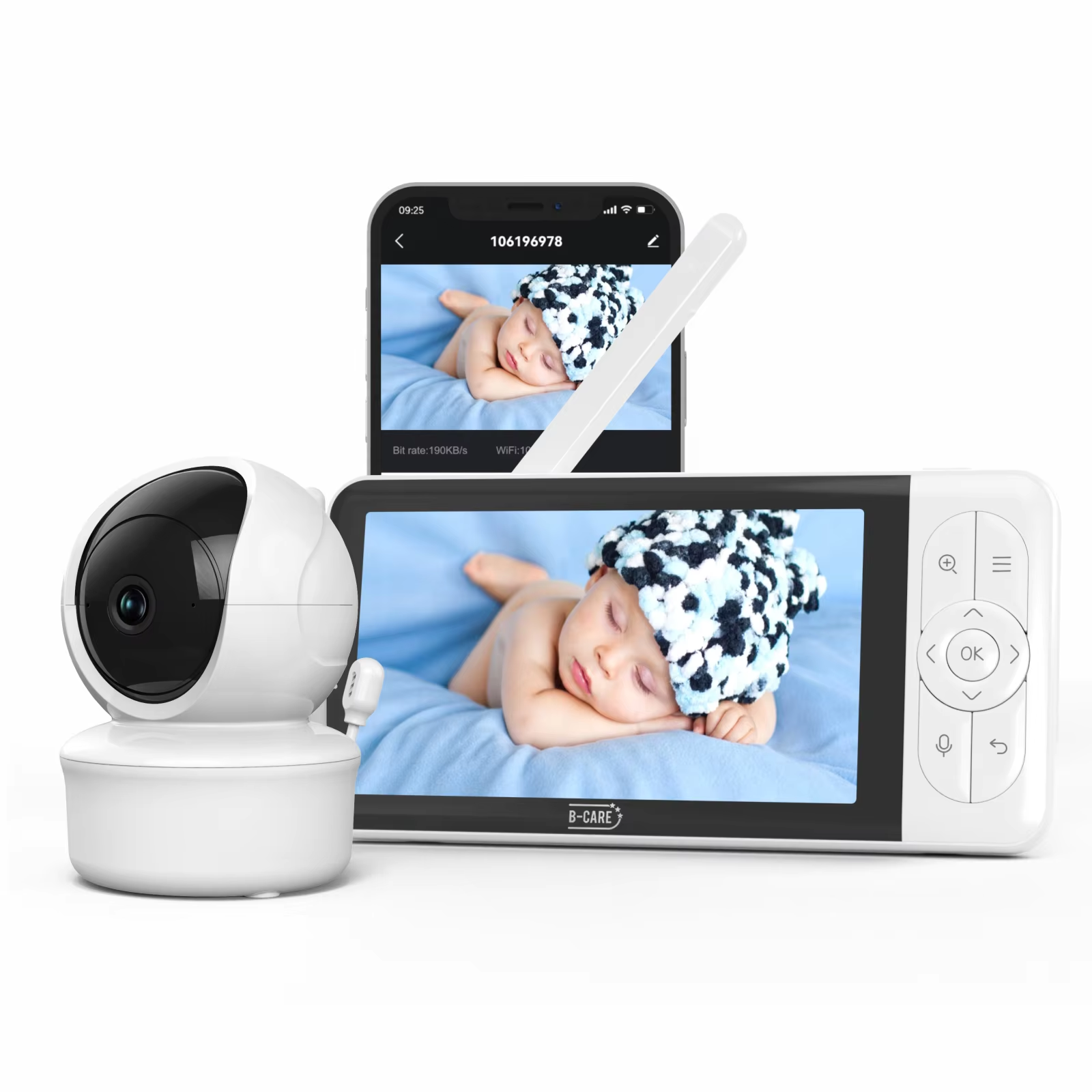 Babystar 5-inch Tuya baby moni - Audio Music Network ulasan dan harga