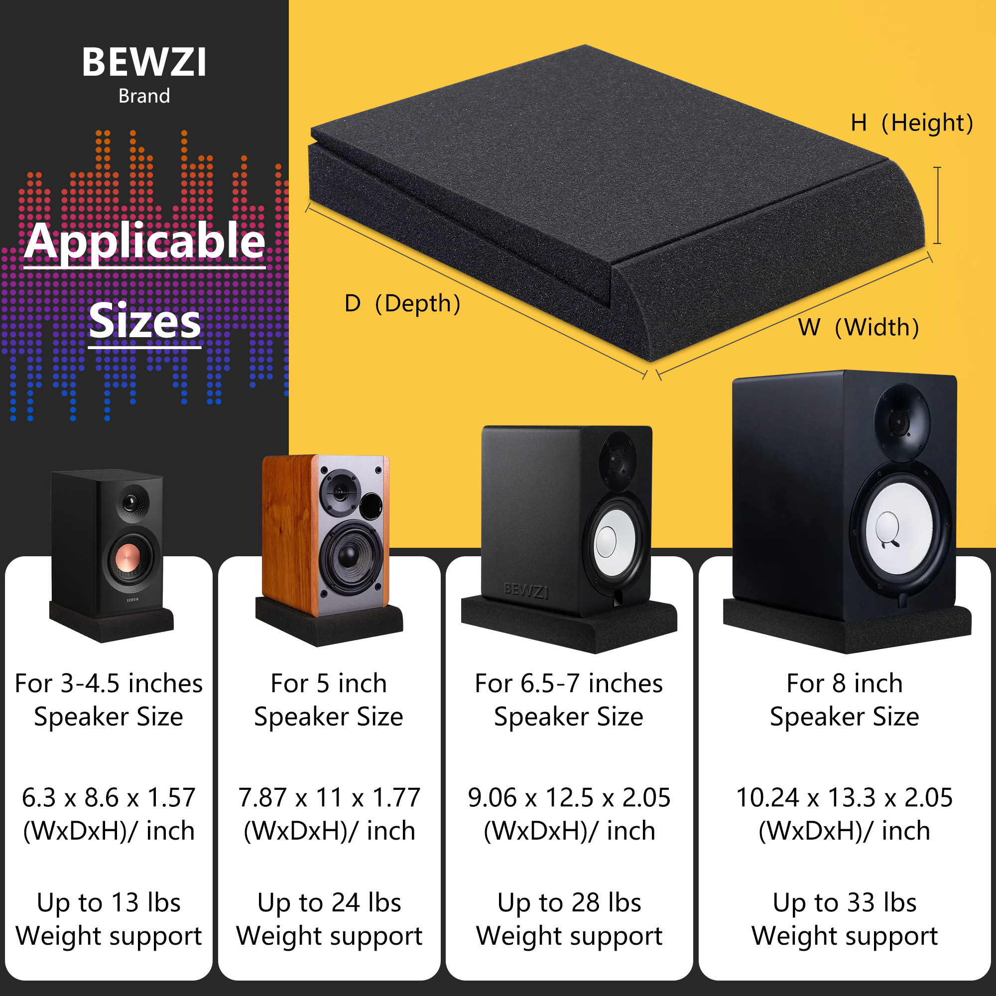 1 Pair Speaker Pads Super Anti - Studio Monitor Speaker ulasan dan harga