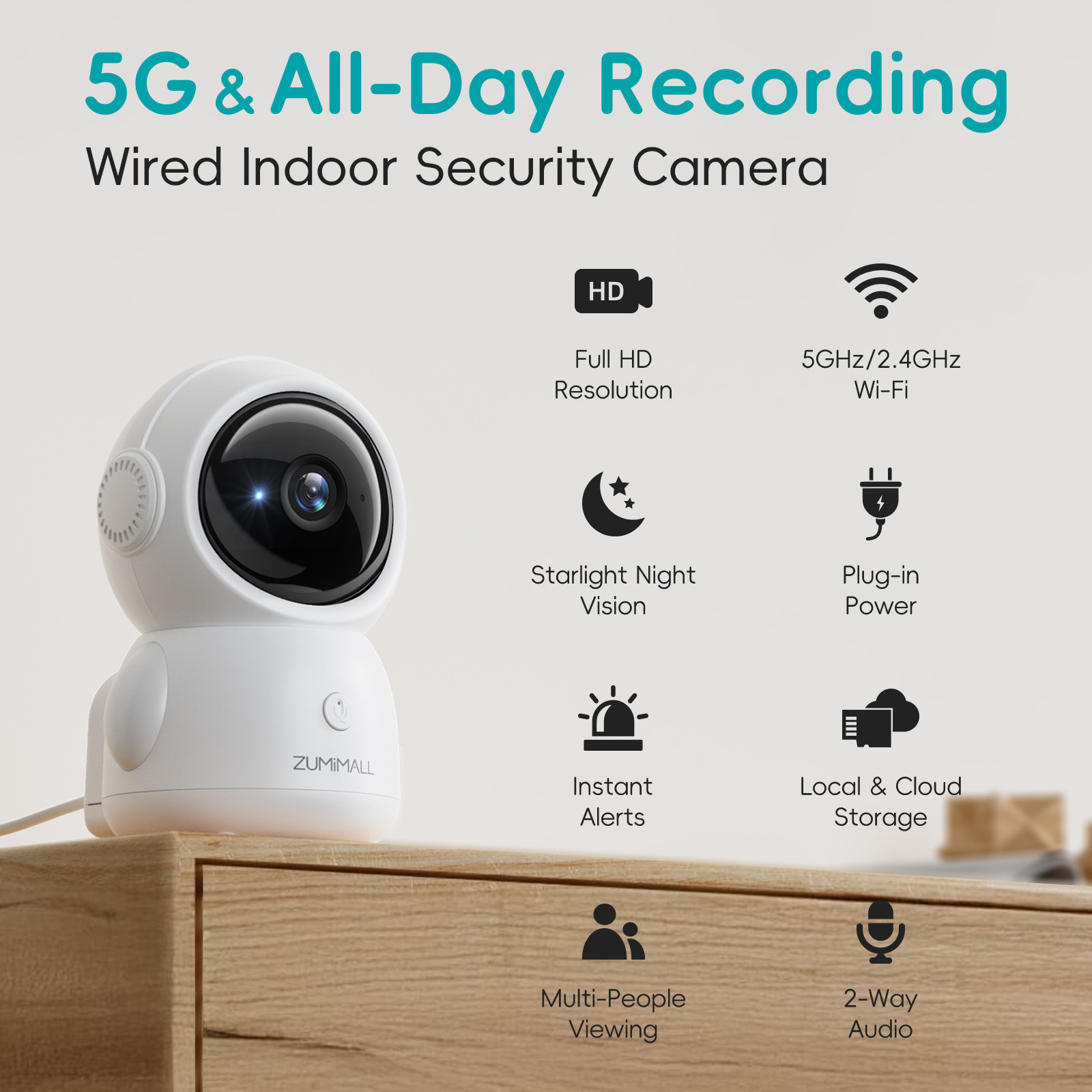 ZUMIMALL APP Wired security Ca - Audio Music Network ulasan dan harga