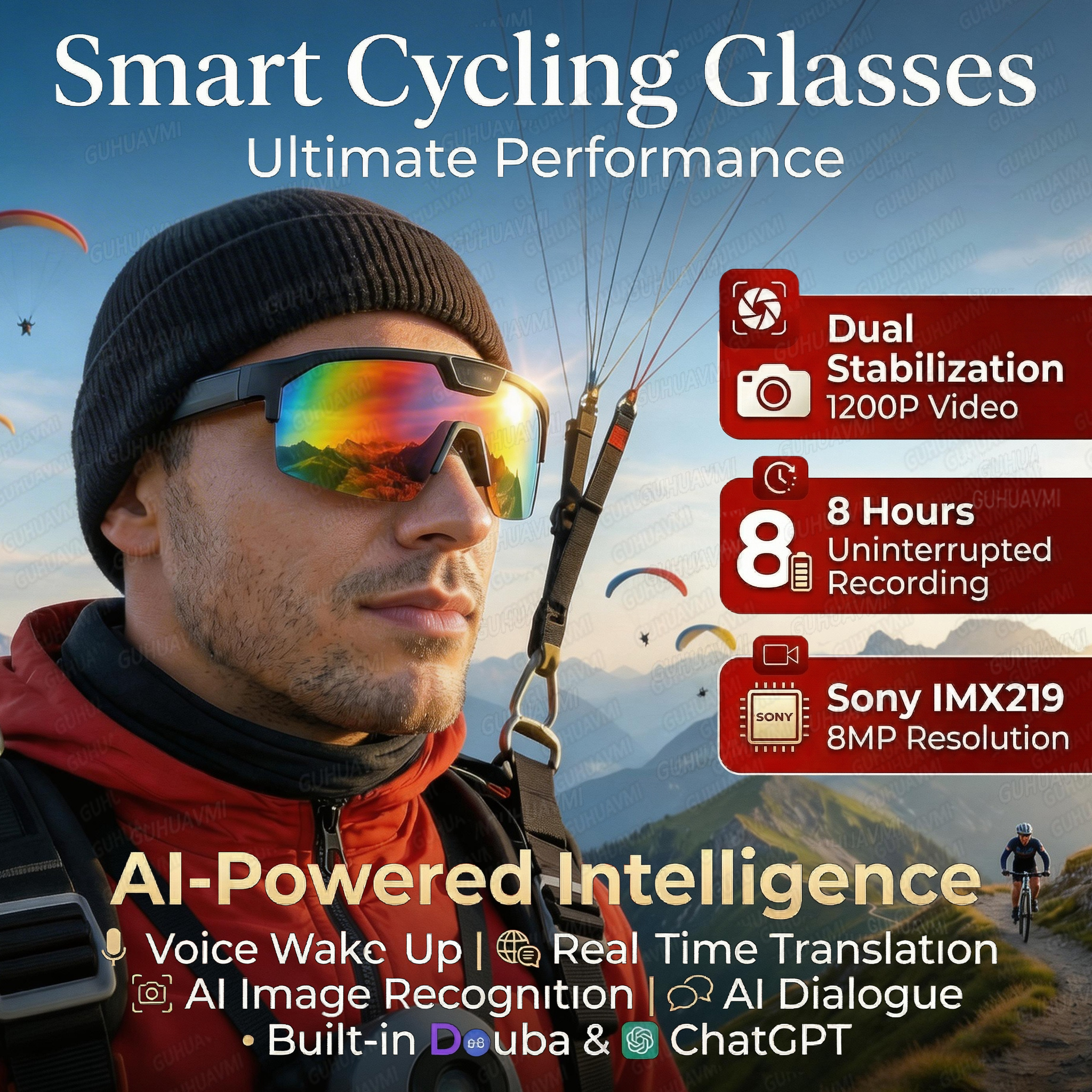 2026 New AI Smart Sports Glass - Audio Music For Video ulasan dan harga