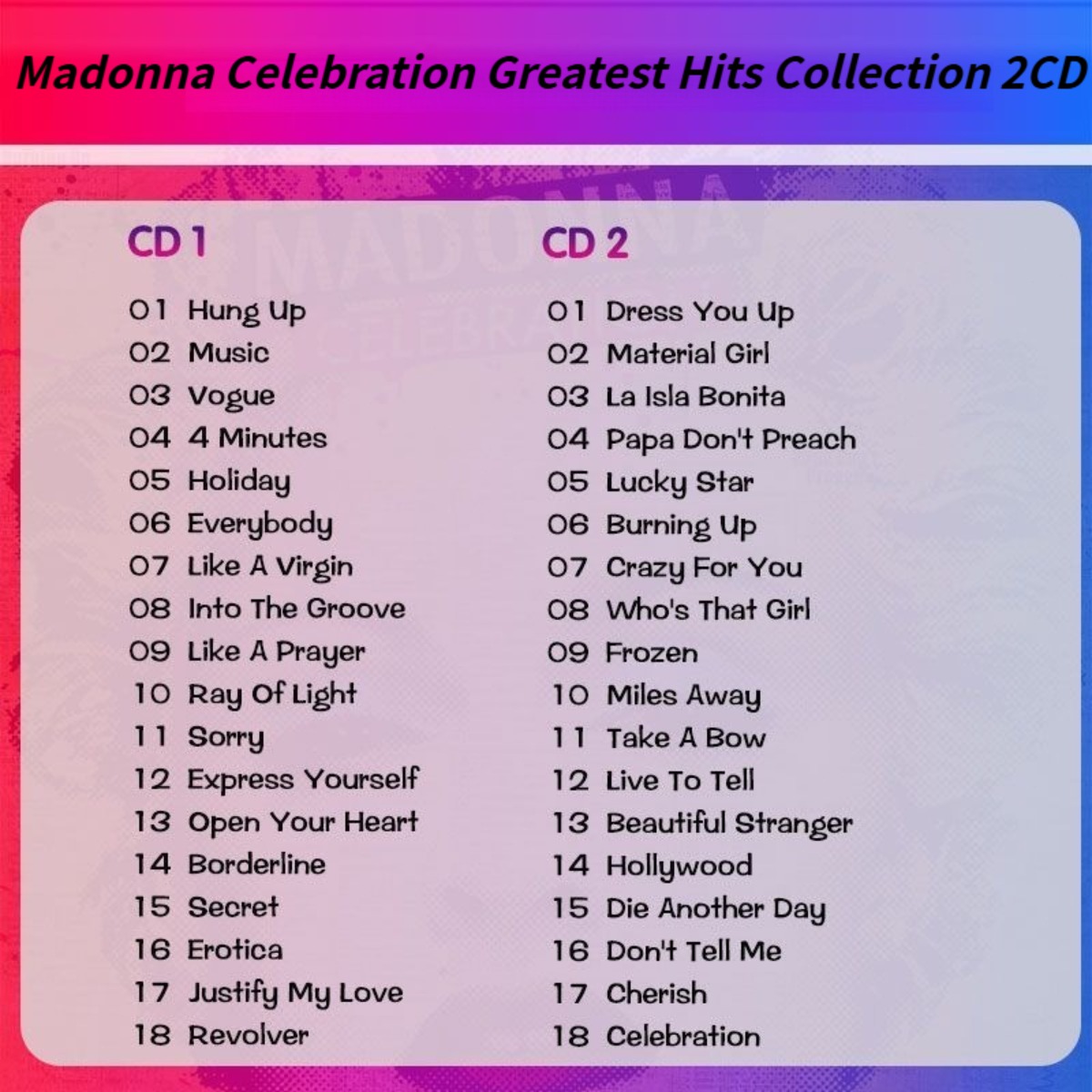 Madonna Celebration The Ultima - Audio Music Of ulasan dan harga