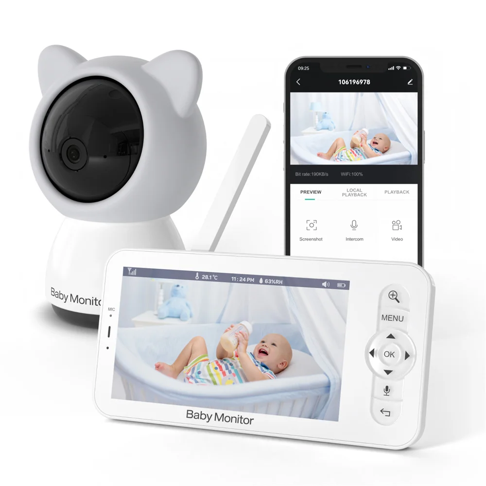 Babystar 5 Inch Wifi Baby Moni - Audio Music Network ulasan dan harga