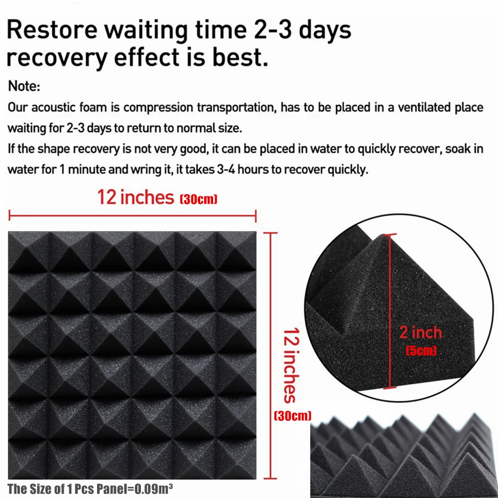 12/24Pcs 30x30x5cm Studio Acou - Studio Monitor Speaker ulasan dan harga
