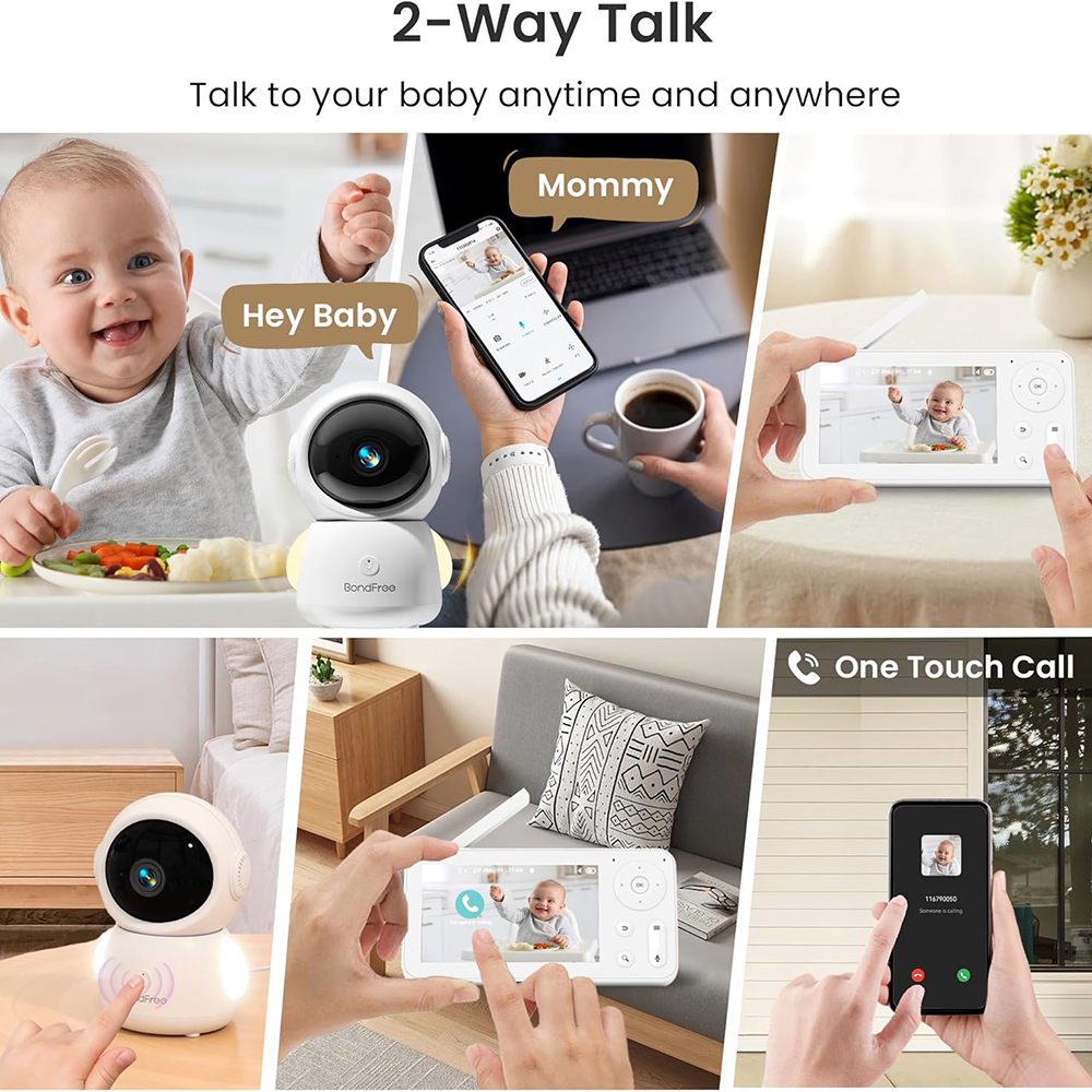 2K Baby Monitor with 2 Cameras - Audio Music Network ulasan dan harga